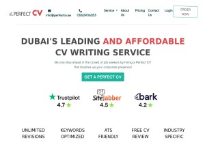 How perfectcv.ae looks like on a tablet such as an iPad.