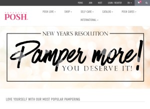 How perfectlyposh.com looks like on a tablet such as an iPad.
