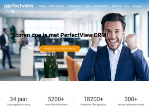 How perfectview.nl looks like on a tablet such as an iPad.