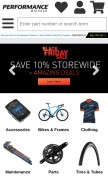 How performancebike.com looks like on a mobile device such as an iPhone.