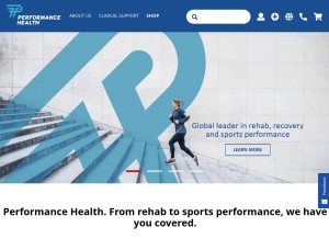 How performancehealth.com looks like on a tablet such as an iPad.