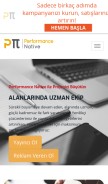 How performancenative.com looks like on a mobile device such as an iPhone.