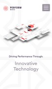 How performmedia.com looks like on a mobile device such as an iPhone.