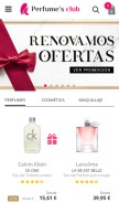How perfumesclub.com looks like on a mobile device such as an iPhone.
