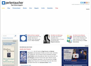 How perlentaucher.de looks like on a tablet such as an iPad.