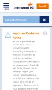 How permanenttsb.ie looks like on a mobile device such as an iPhone.