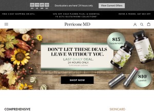 How perriconemd.com looks like on a tablet such as an iPad.