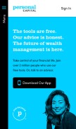 How personalcapital.com looks like on a mobile device such as an iPhone.