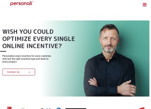 How personali.com looks like on a tablet such as an iPad.