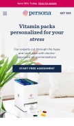 How personanutrition.com looks like on a mobile device such as an iPhone.