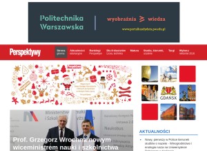 How perspektywy.pl looks like on a tablet such as an iPad.