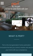 How pert.me looks like on a mobile device such as an iPhone.
