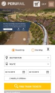 How perurail.com looks like on a mobile device such as an iPhone.