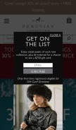 How peruvianconnection.com looks like on a mobile device such as an iPhone.