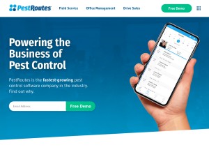 How pestroutes.com looks like on a tablet such as an iPad.