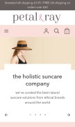 How petalandray.com looks like on a mobile device such as an iPhone.