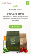 How petcarestore.in looks like on a mobile device such as an iPhone.