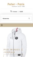 How peter-paris.com looks like on a mobile device such as an iPhone.