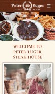 How peterluger.com looks like on a mobile device such as an iPhone.