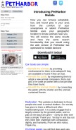 How petharbor.com looks like on a mobile device such as an iPhone.