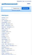 How petitesannonces.ch looks like on a mobile device such as an iPhone.