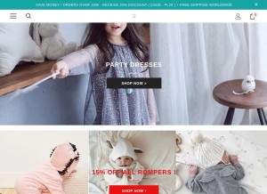 How petitloli.com looks like on a tablet such as an iPad.