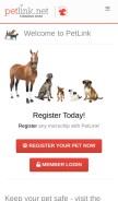 How petlink.net looks like on a mobile device such as an iPhone.
