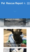 How petrescuereport.com looks like on a mobile device such as an iPhone.