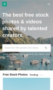 How pexels.com looks like on a mobile device such as an iPhone.