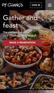 How pfchangs.com looks like on a mobile device such as an iPhone.