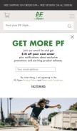 How pfflyers.com looks like on a mobile device such as an iPhone.