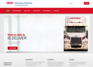 How pfgcdc.com looks like on a tablet such as an iPad.
