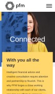 How pfm.com looks like on a mobile device such as an iPhone.