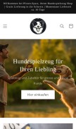 How pfoten-spass.ch looks like on a mobile device such as an iPhone.