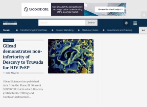 How pharmaceutical-technology.com looks like on a tablet such as an iPad.