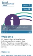 How pharmacyregulation.org looks like on a mobile device such as an iPhone.