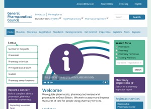 How pharmacyregulation.org looks like on a tablet such as an iPad.
