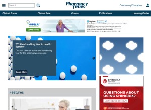 How pharmacytimes.com looks like on a tablet such as an iPad.