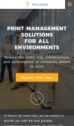 How pharos.com looks like on a mobile device such as an iPhone.