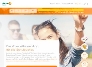 How phase-6.de looks like on a tablet such as an iPad.