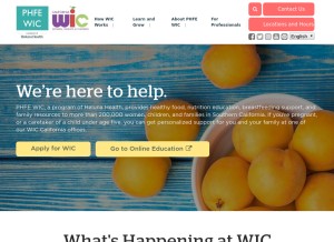 How phfewic.org looks like on a tablet such as an iPad.