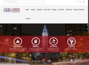 How philapark.org looks like on a tablet such as an iPad.