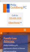 How philipgoldbergpc.com looks like on a mobile device such as an iPhone.