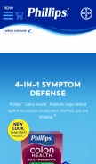 How phillipsdigestive.com looks like on a mobile device such as an iPhone.
