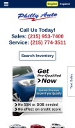 How phillyauto.com looks like on a mobile device such as an iPhone.