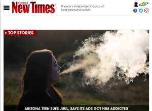 How phoenixnewtimes.com looks like on a tablet such as an iPad.