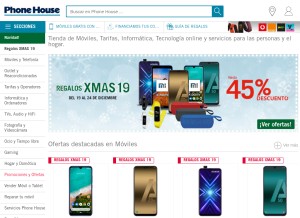 How phonehouse.es looks like on a tablet such as an iPad.