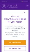 How phorest.com looks like on a mobile device such as an iPhone.