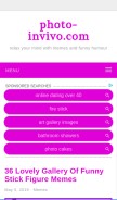 How photo-invivo.com looks like on a mobile device such as an iPhone.