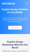 How photoadking.com looks like on a mobile device such as an iPhone.